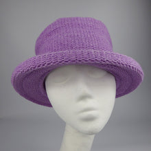 Load image into Gallery viewer, lilac wool and silk designer brim hat 1