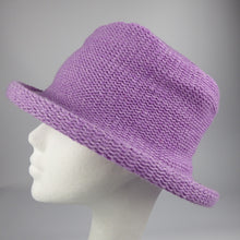 Load image into Gallery viewer, lilac wool and silk designer brim hat 2