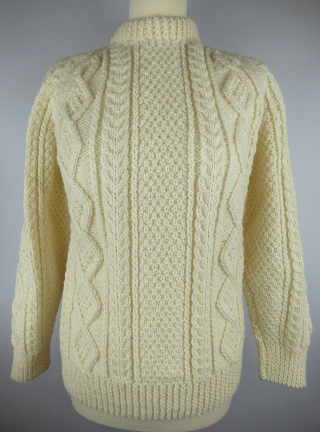 Handknit Irish Aran Sweater (unisex) (EO14)