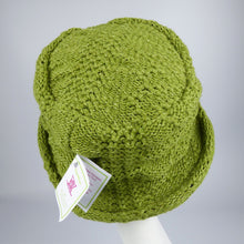Load image into Gallery viewer, green wool and silk designer brim hat 3
