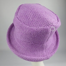 Load image into Gallery viewer, lilac wool and silk designer brim hat 3
