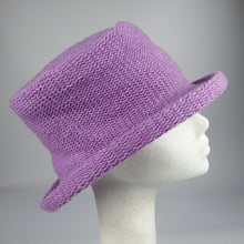 Load image into Gallery viewer, lilac wool and silk designer brim hat 4
