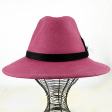 Load image into Gallery viewer, Handmade Fedora Hat (Rose Petal Pink)
